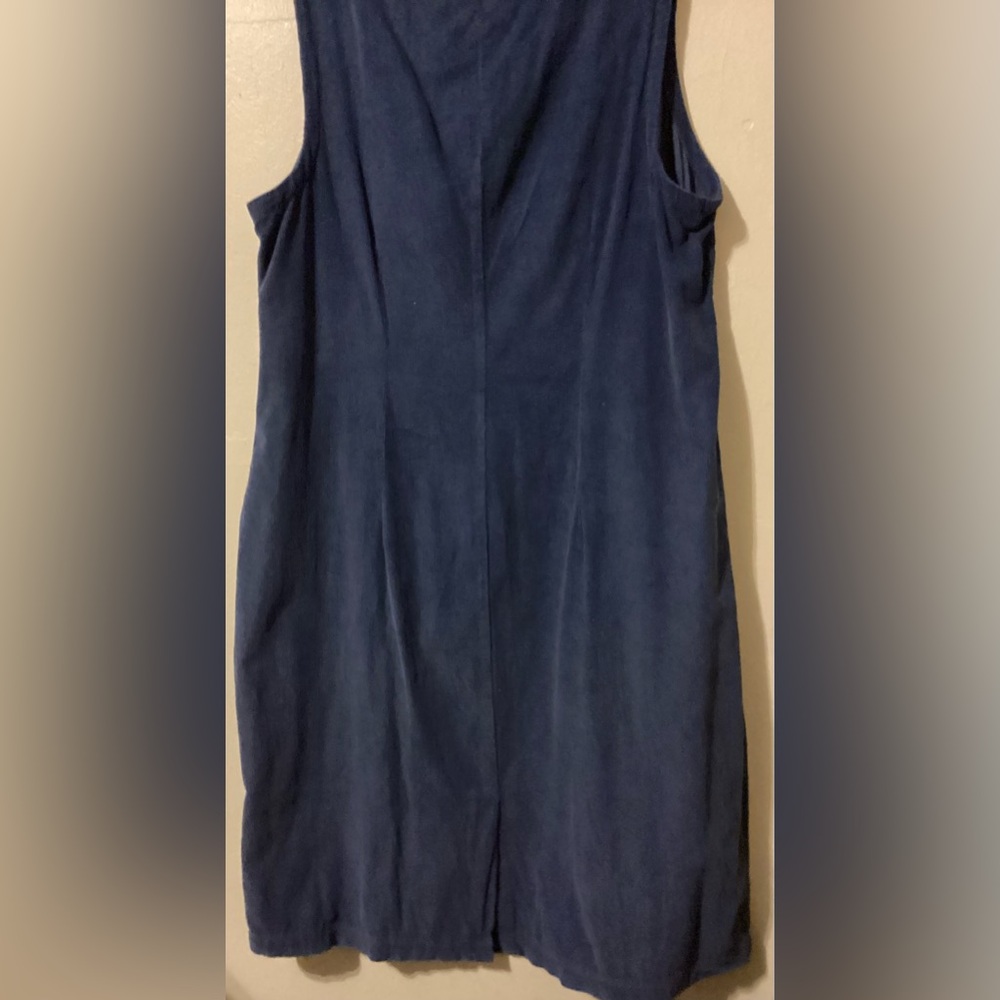 Woman Within Navy Corduroy Jumper 14/16 dress - Picture 6 of 7